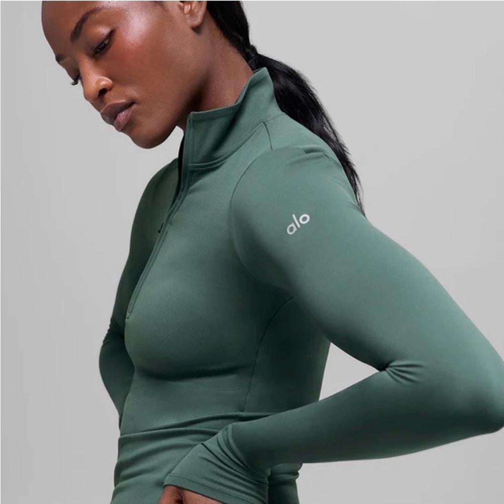 ALO Yoga Clover Green Quarter Zip